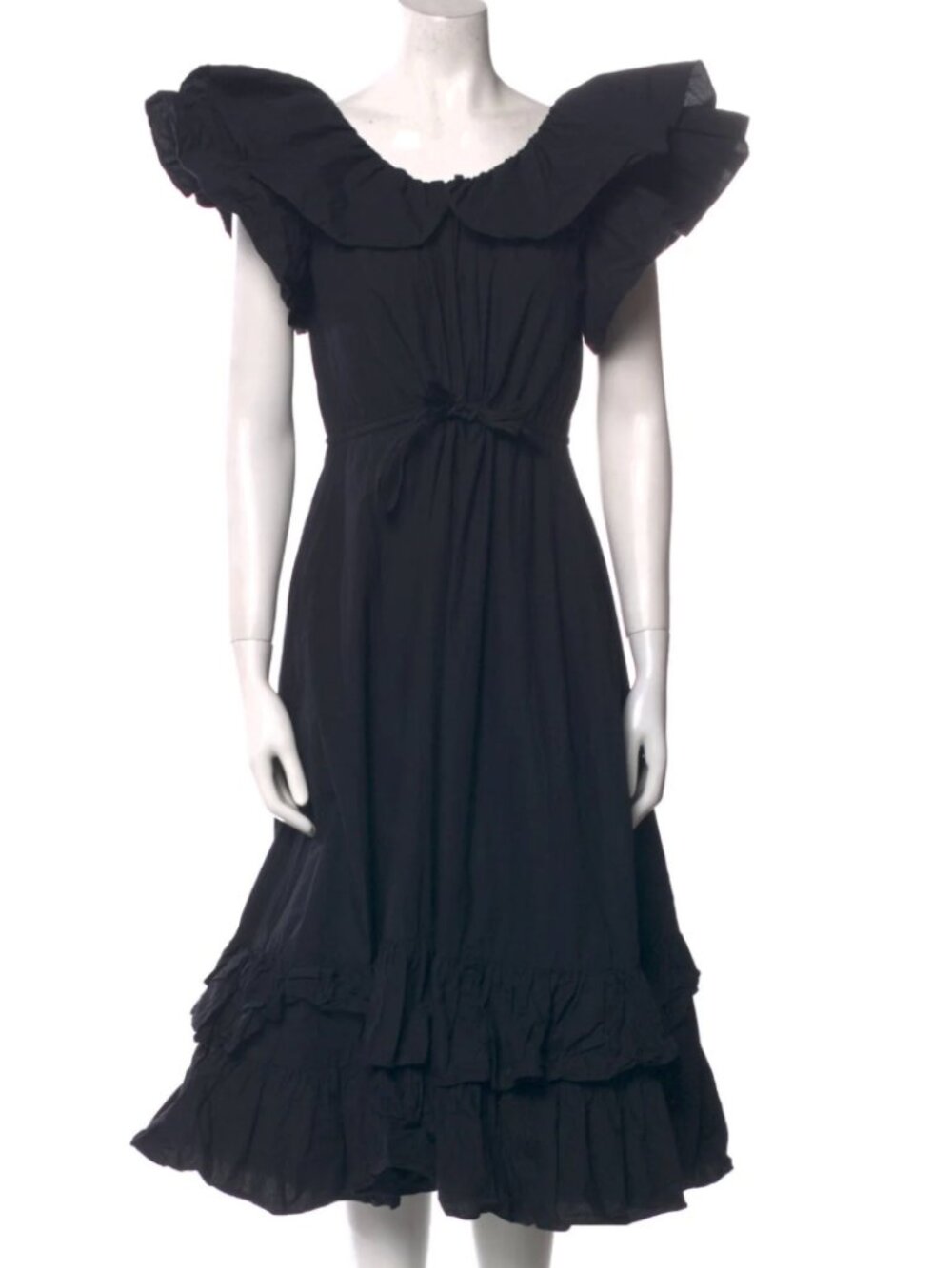 Mille Black Ruffle Dress Sz S
